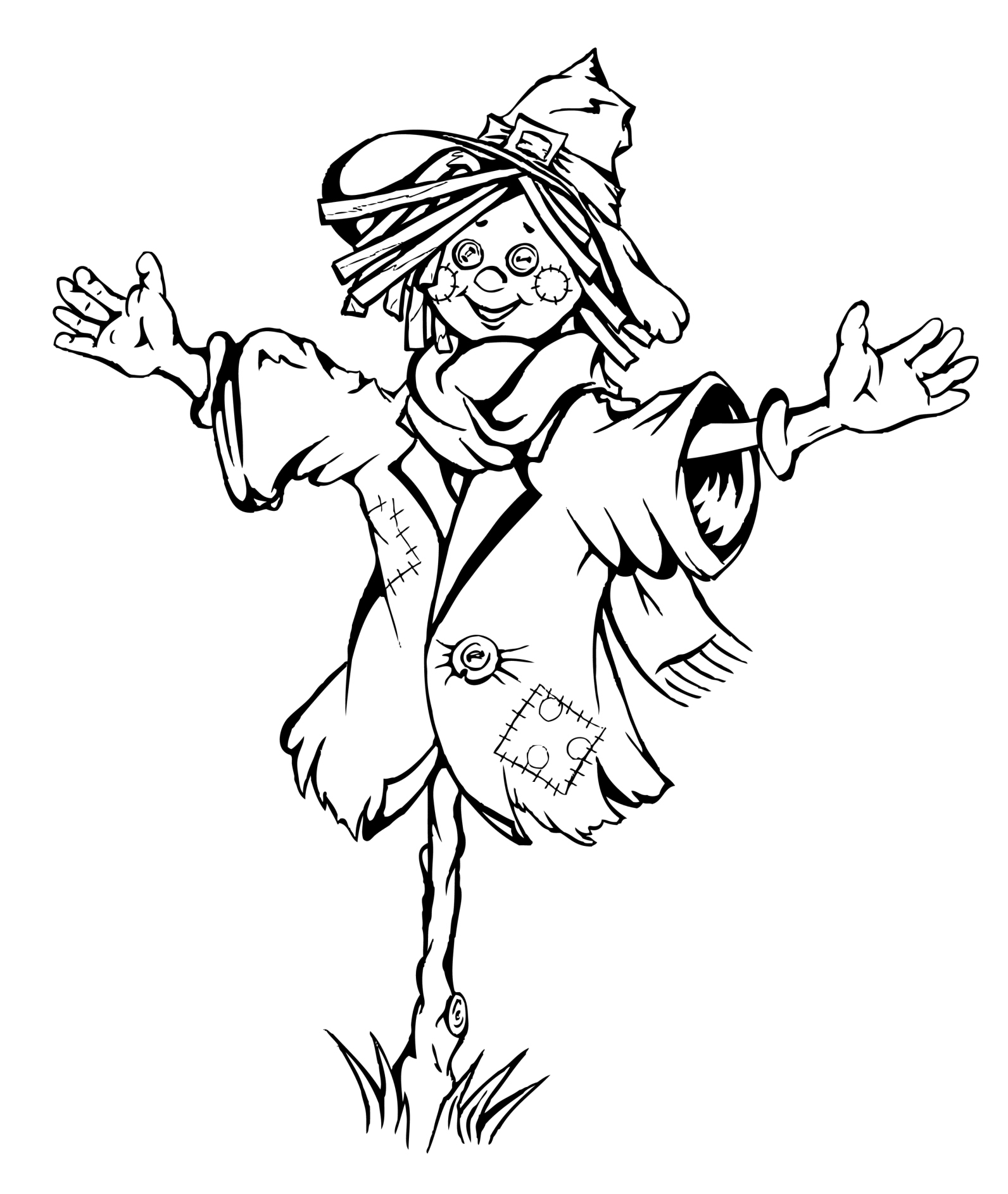 scarecrow coloring pages