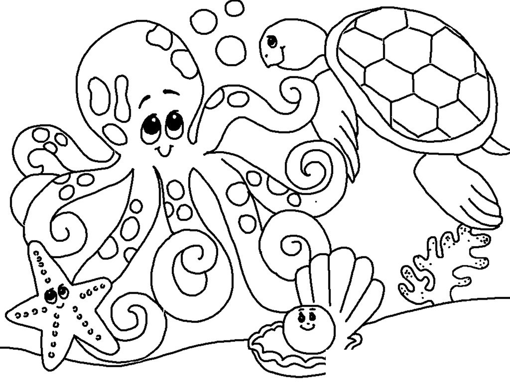 sea creatures coloring pages printables