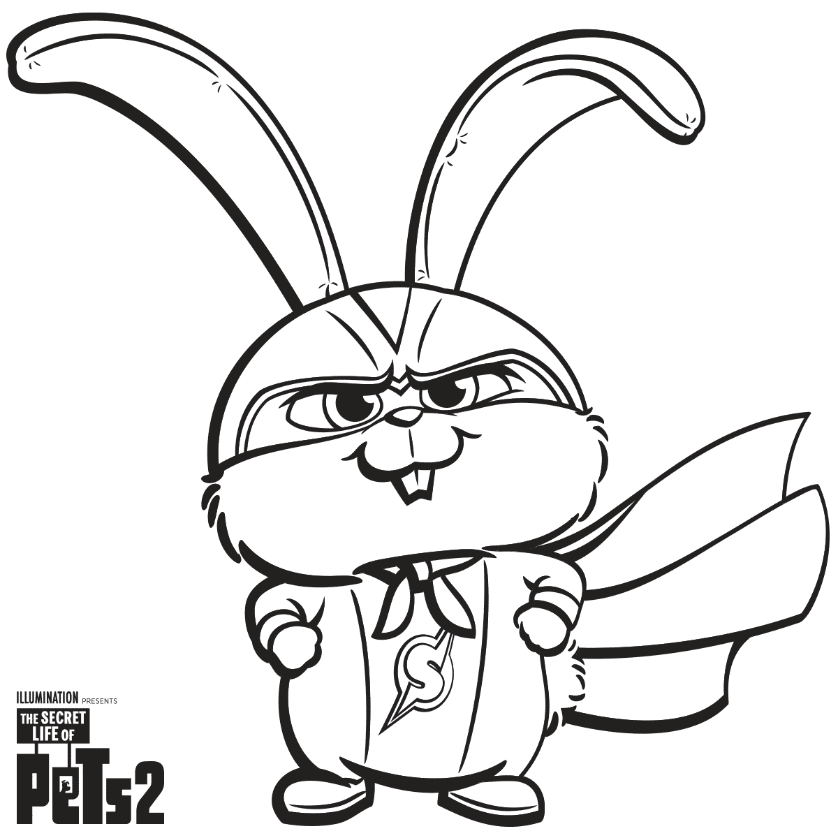 secret life of pets 2 snowball coloring pages