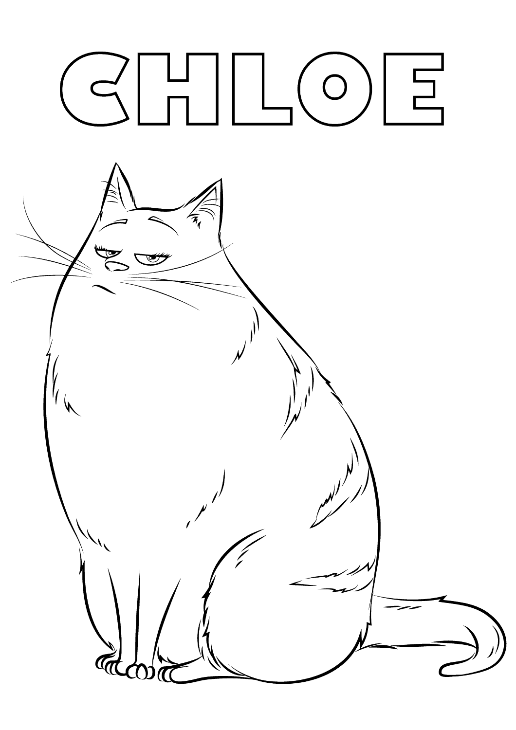 secret life of pets cat coloring pages