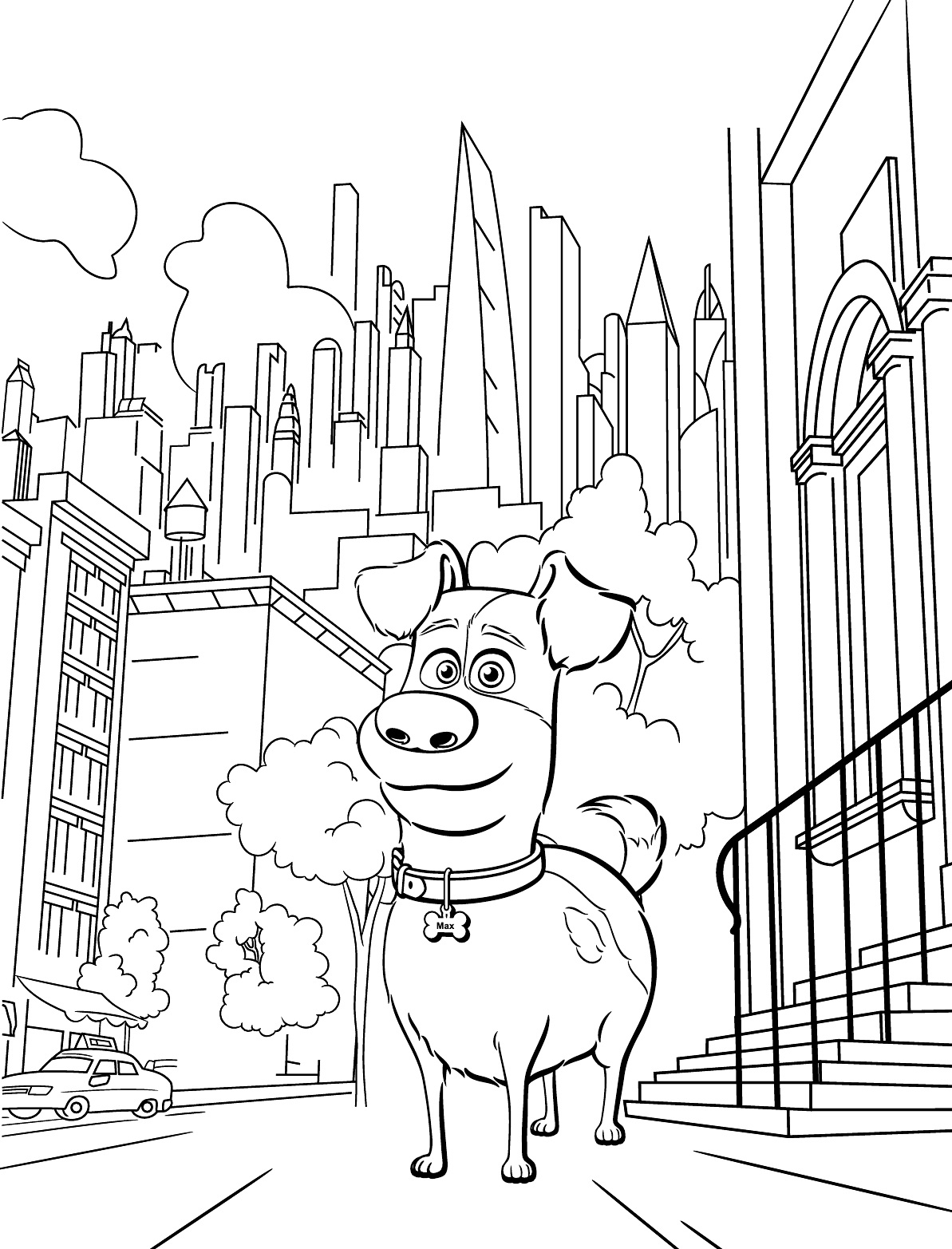 secret life of pets coloring pages