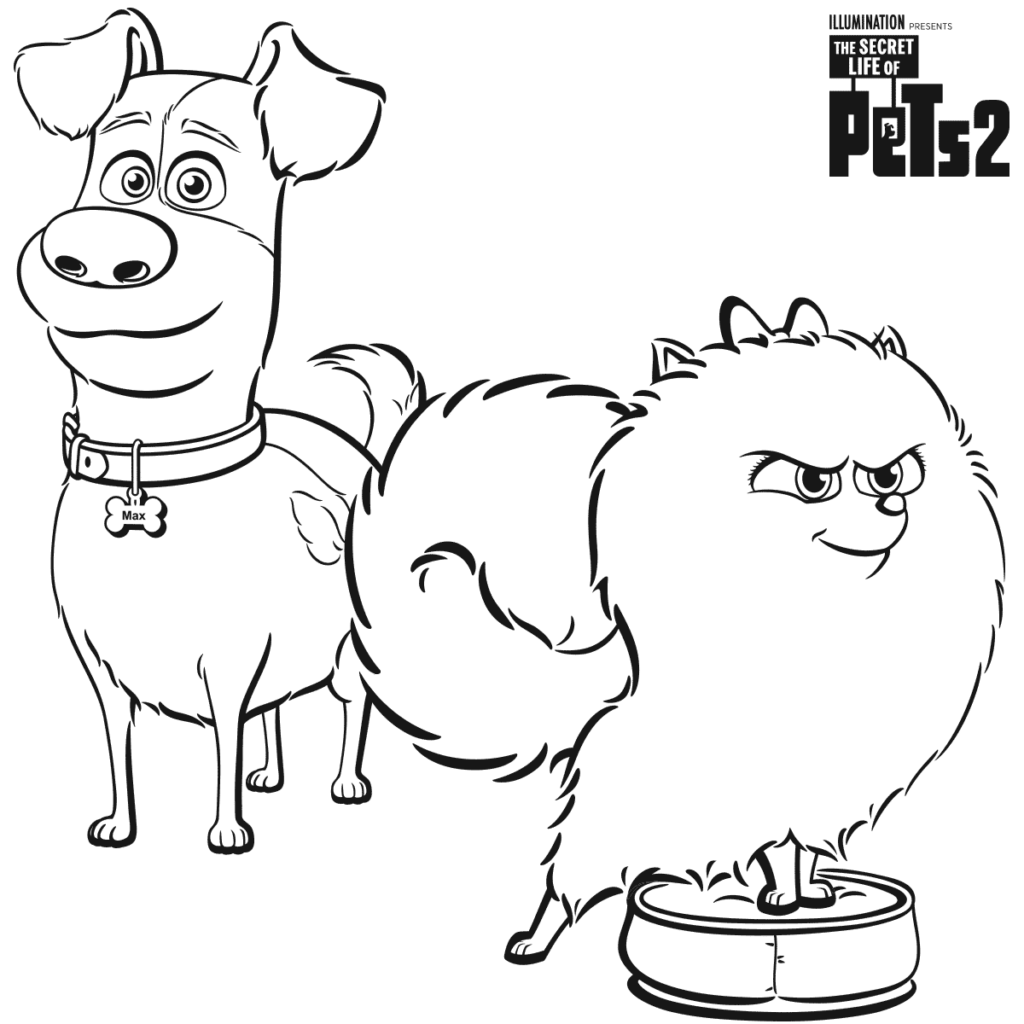 the secret life of pets coloring pages