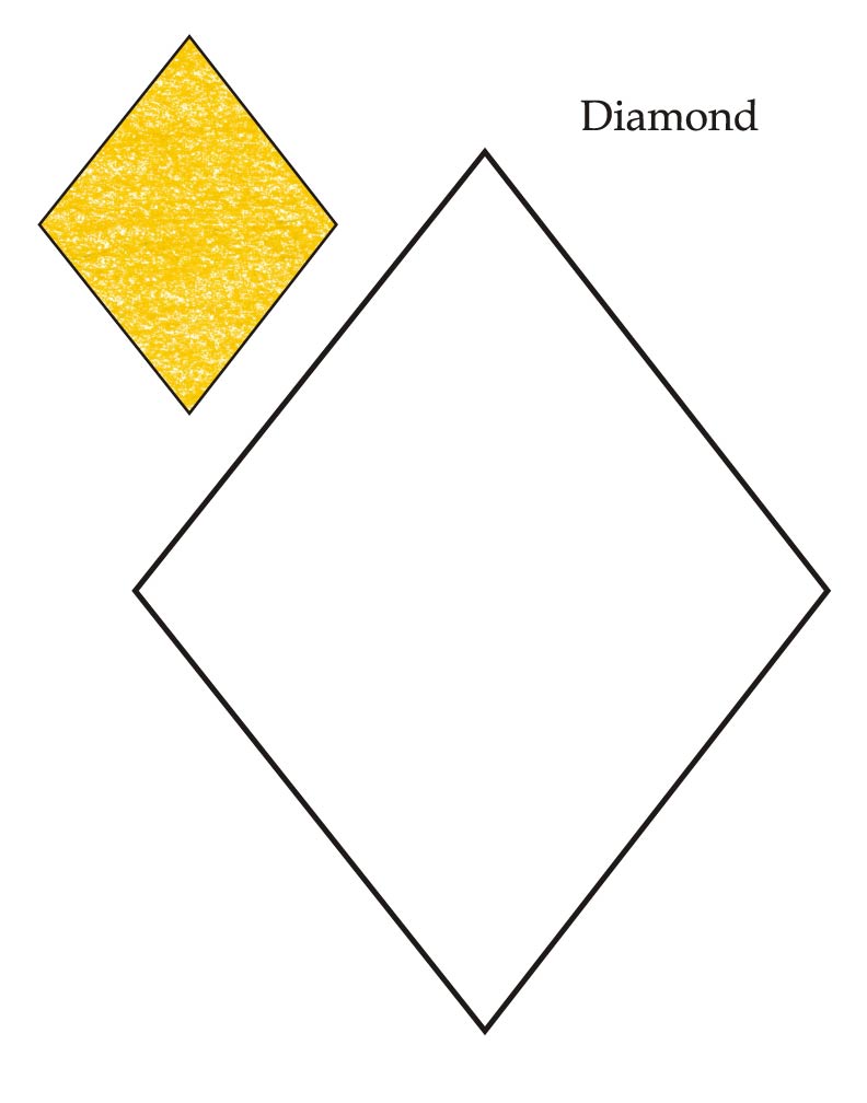 diamond shape coloring pages