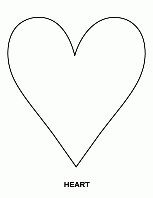 heart shape prek coloring pages