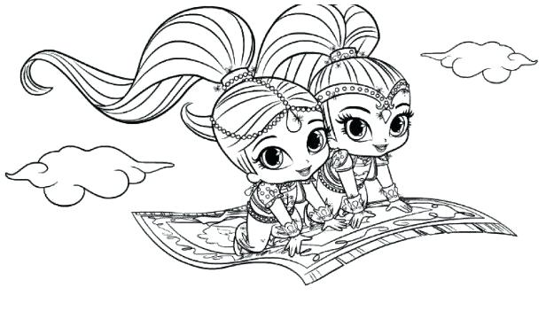 shimmer and shine coloring pages to print