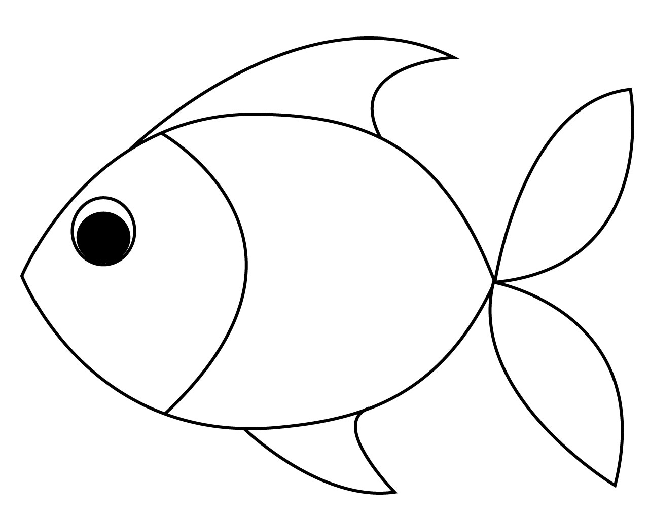 simple fish coloring pages