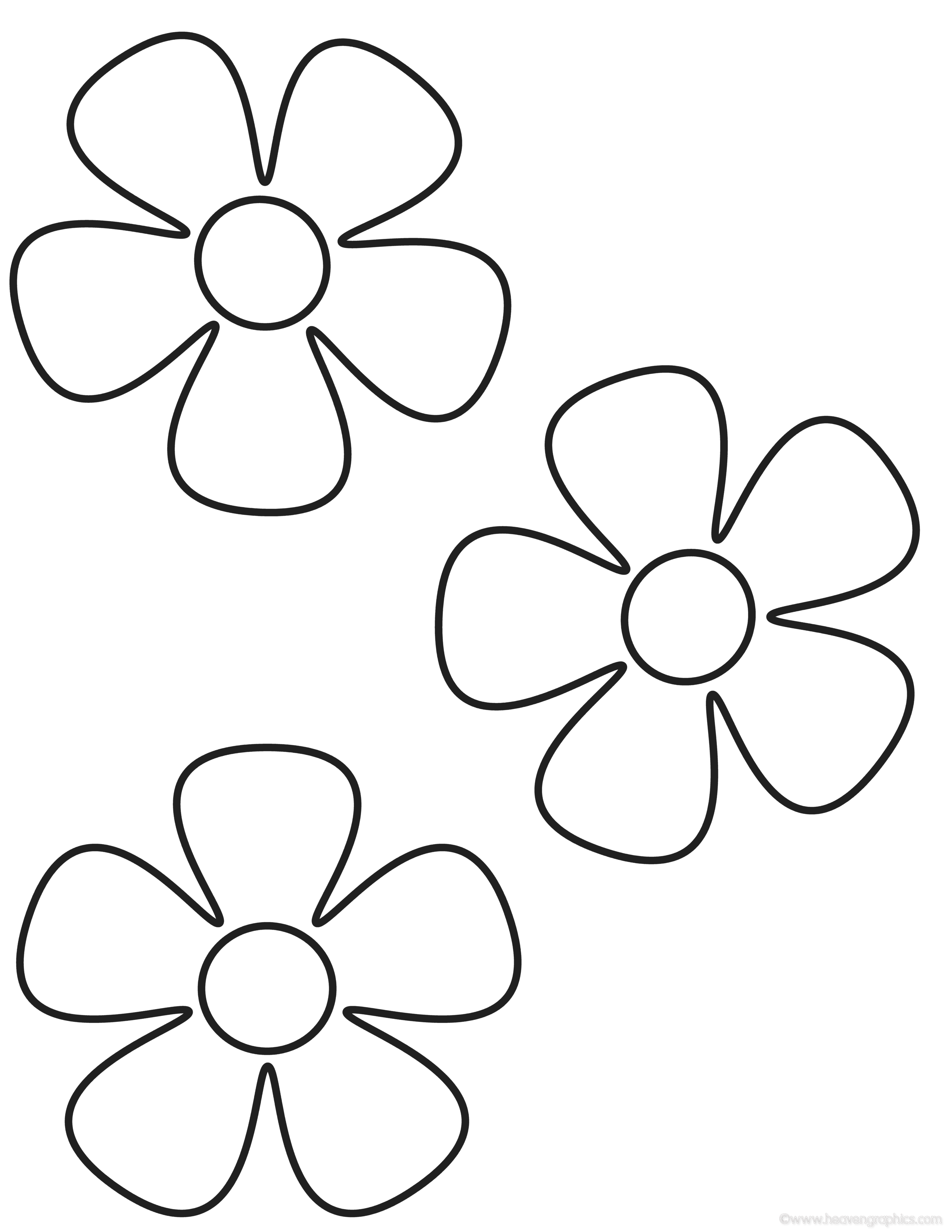 simple flower coloring pages