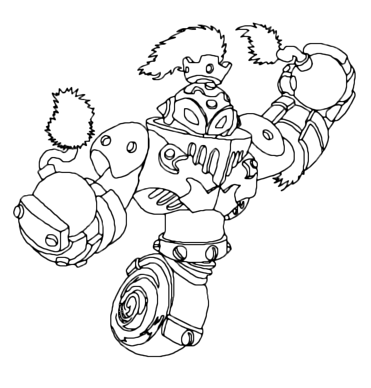 coloring pages for kids skylander