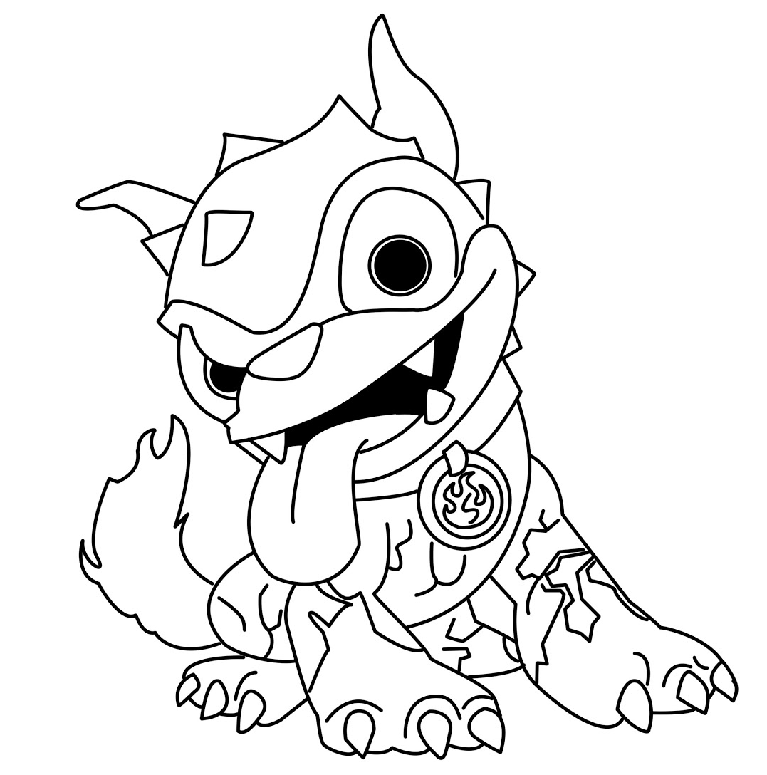 hot dog skylander coloring pages