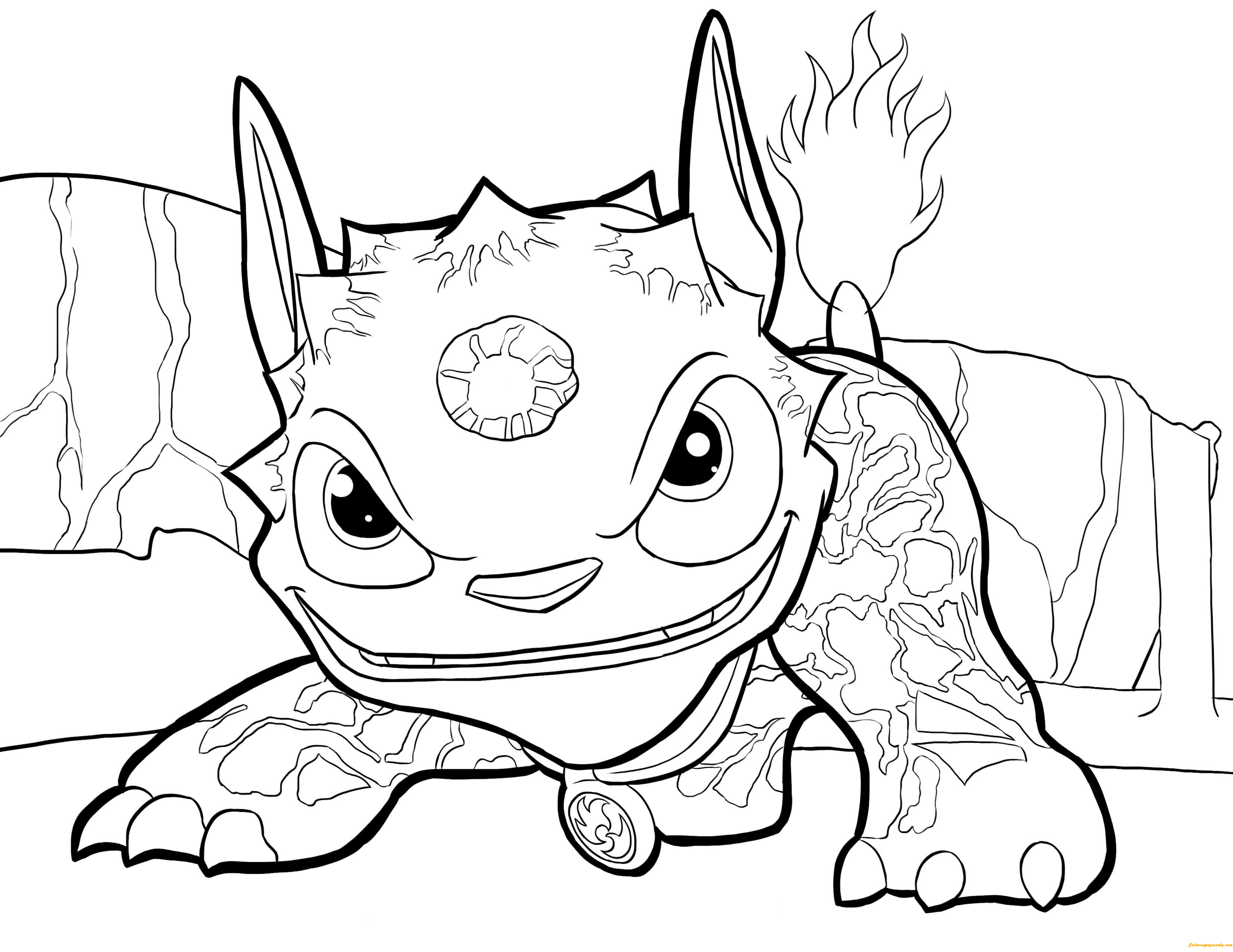 skylander coloring pages hot dog