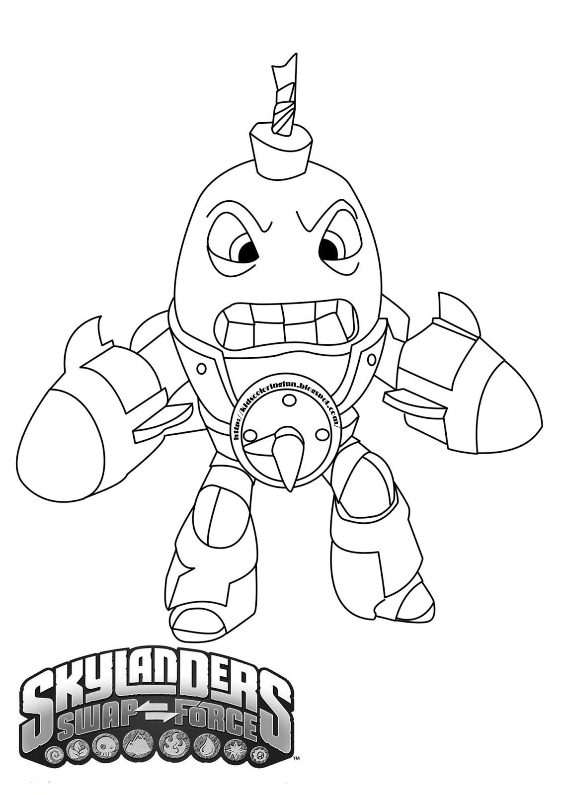 skylander coloring pages printable