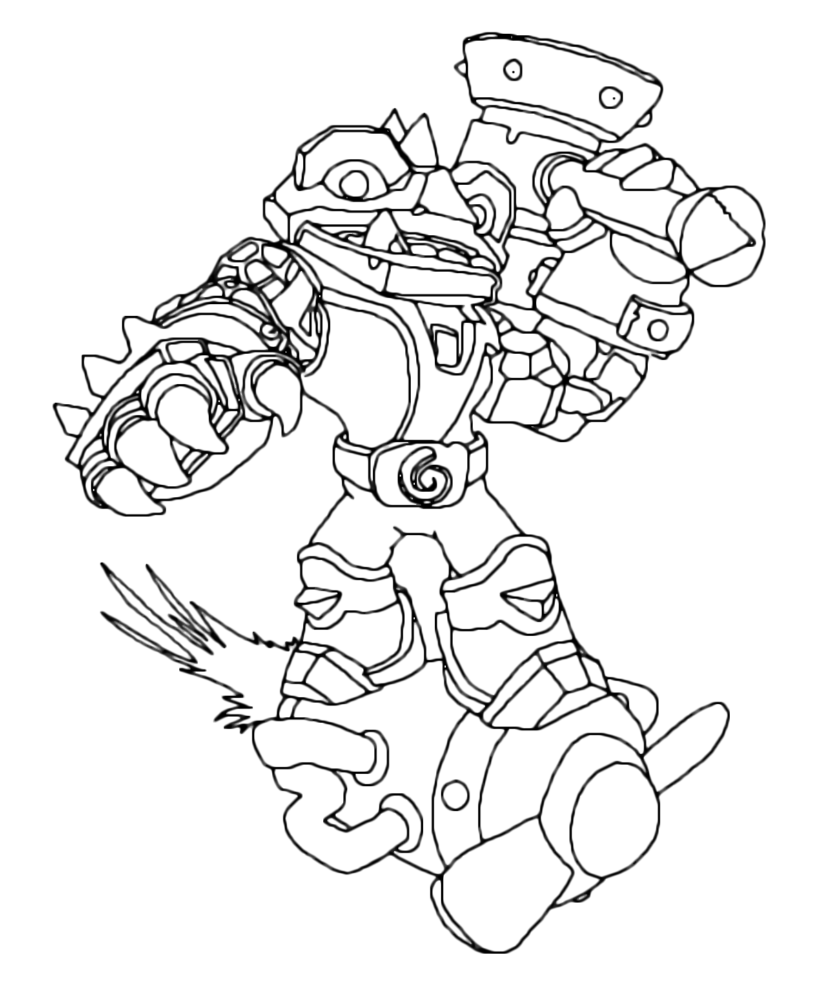 skylander swap force coloring pages