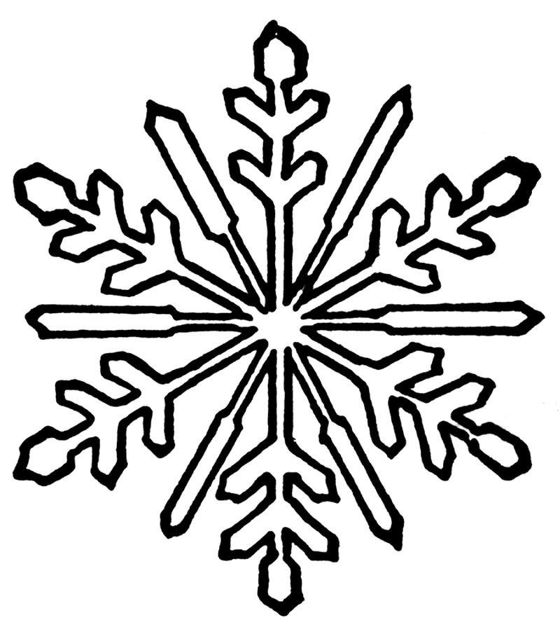 snowflake coloring page image