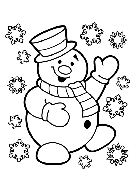 snowman coloring book pages