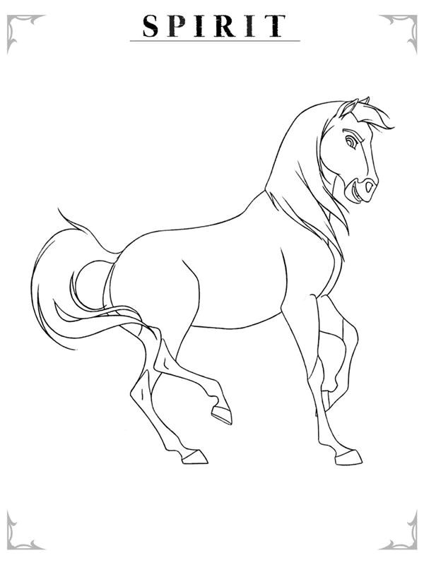 spirit horse coloring pages