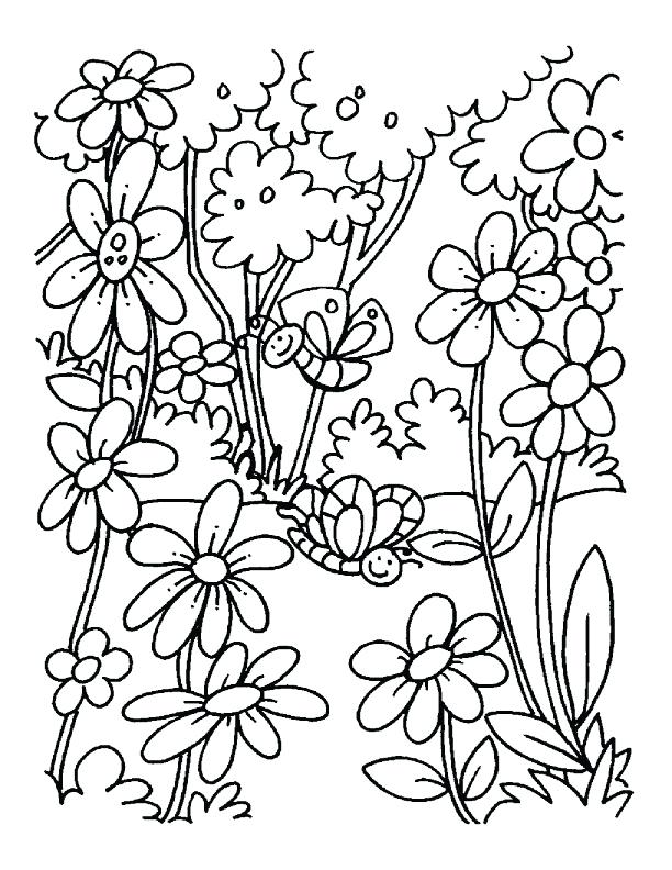 spring coloring pages for kids