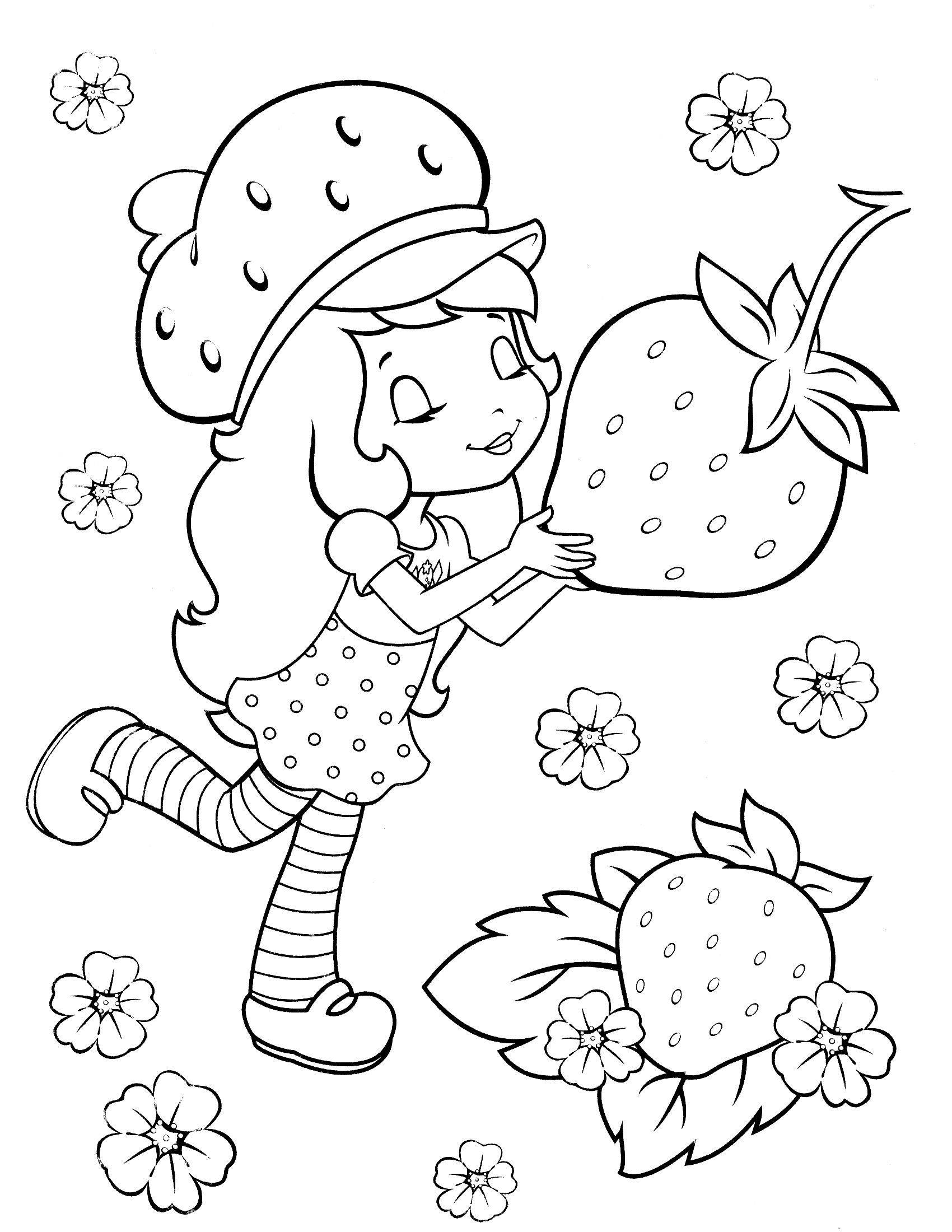 strawberry shortcake coloring pages to print