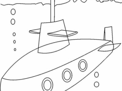 submarine conatiners transport undersea coloring sheet