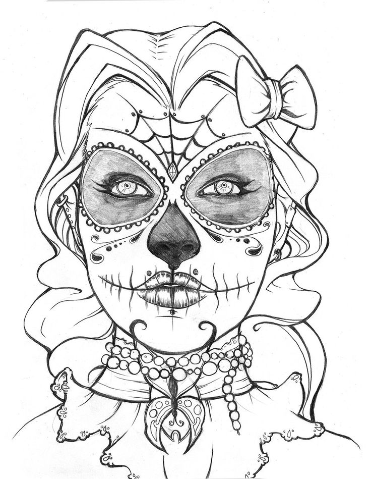 sugar skull coloring pages free