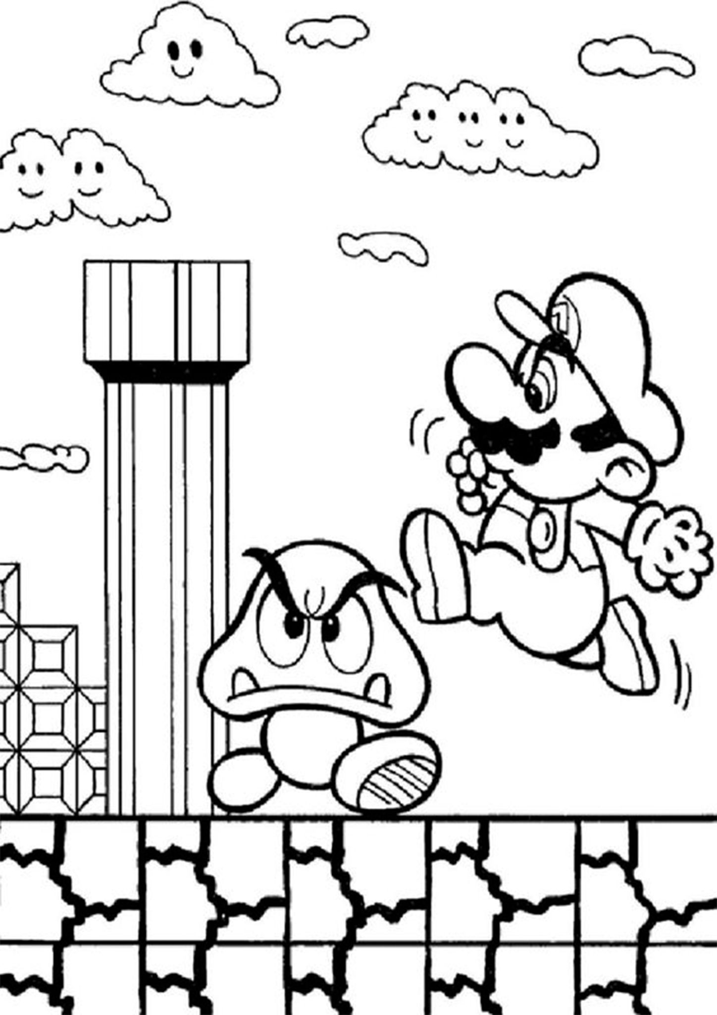 super mario galaxy coloring pages