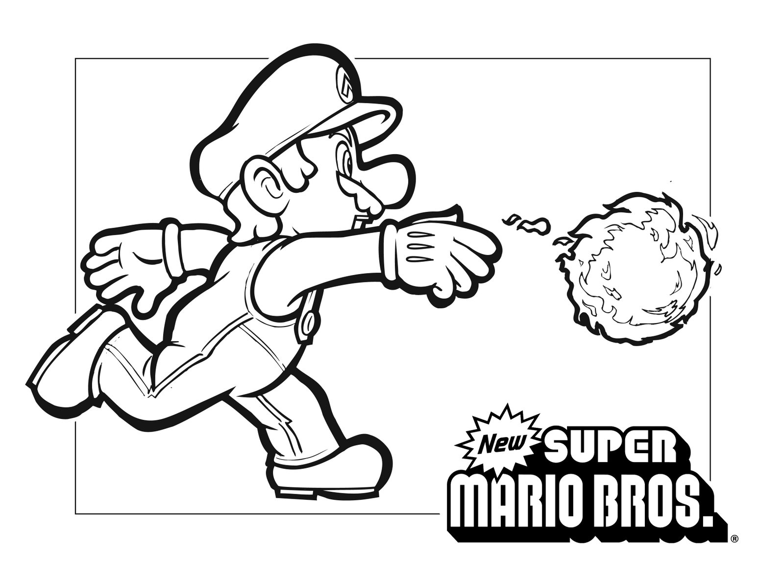 super mario printable coloring pages