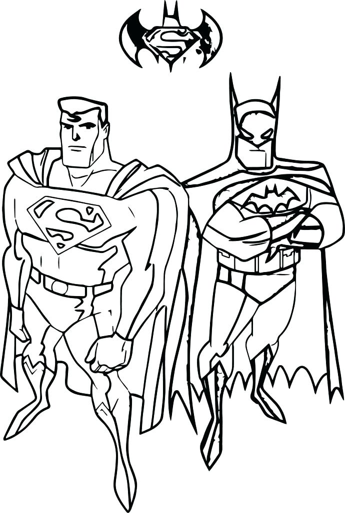 superman and batman coloring pages