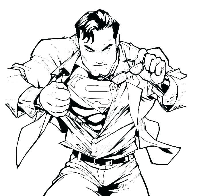 superman coloring book pages