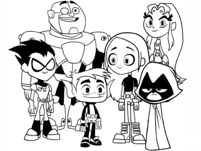 teen titans coloring pages