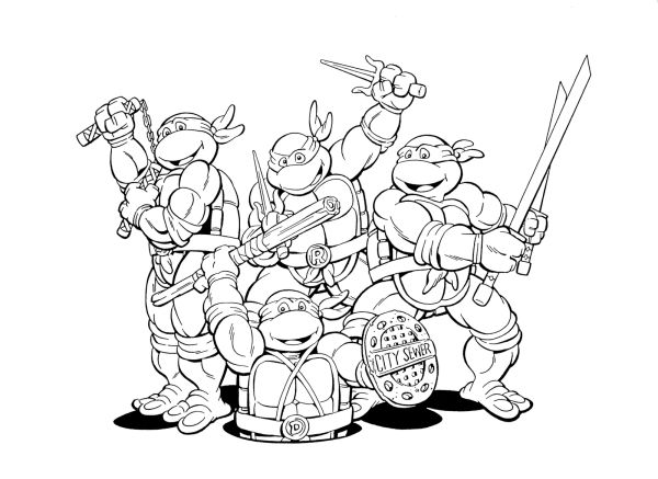 teenage mutant ninja turtles coloring pages