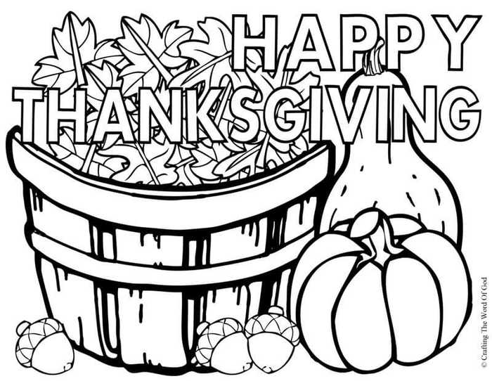 thanksgiving holiday coloring pages