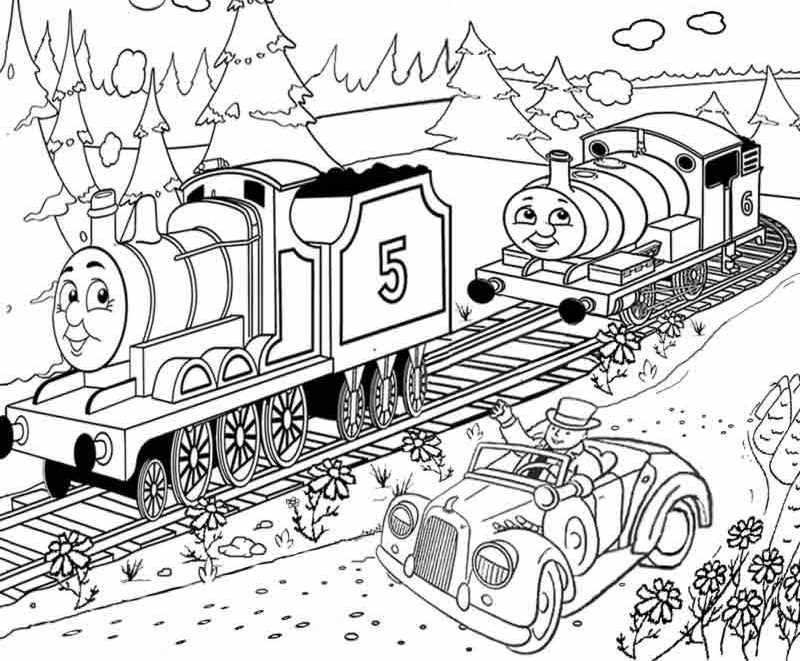 thomas the train coloring pages free