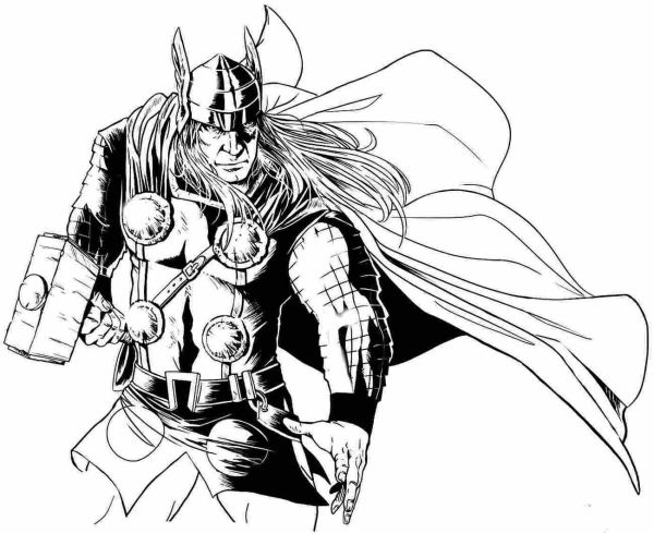 thor coloring pages to print