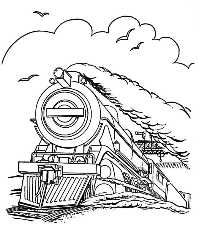 train coloring pages printable