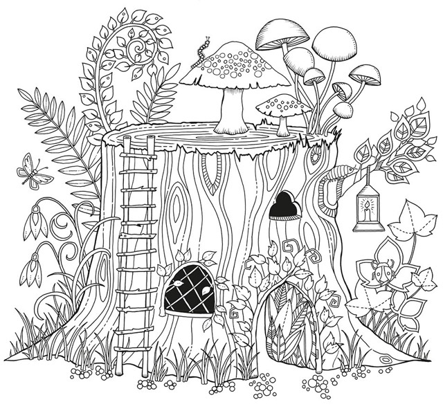 tree house coloring pages