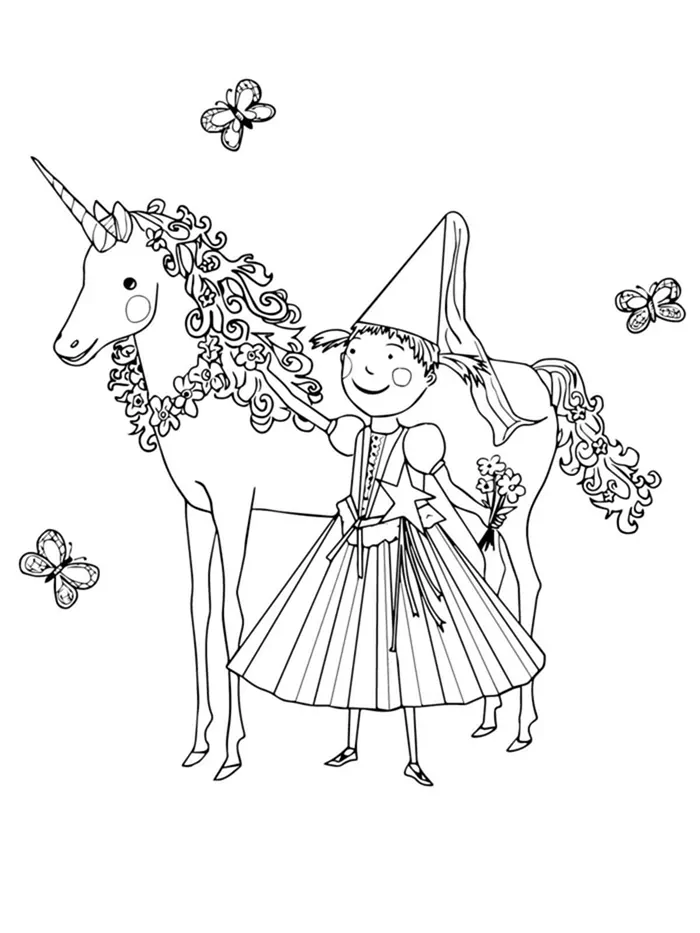 beautiful unicorn coloring pages