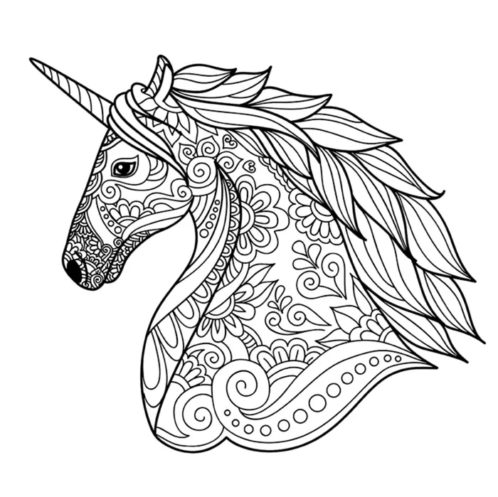 cool unicorn coloring pages