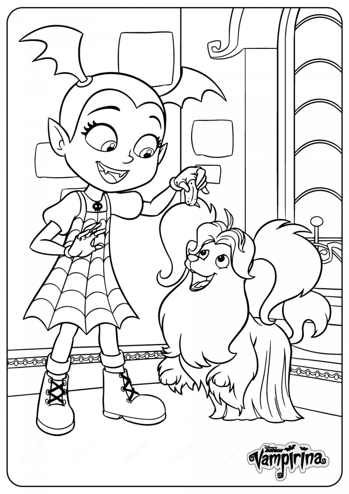 vampirina coloring pages