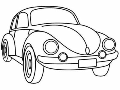 volkswagen beetle car coloring picture for kids