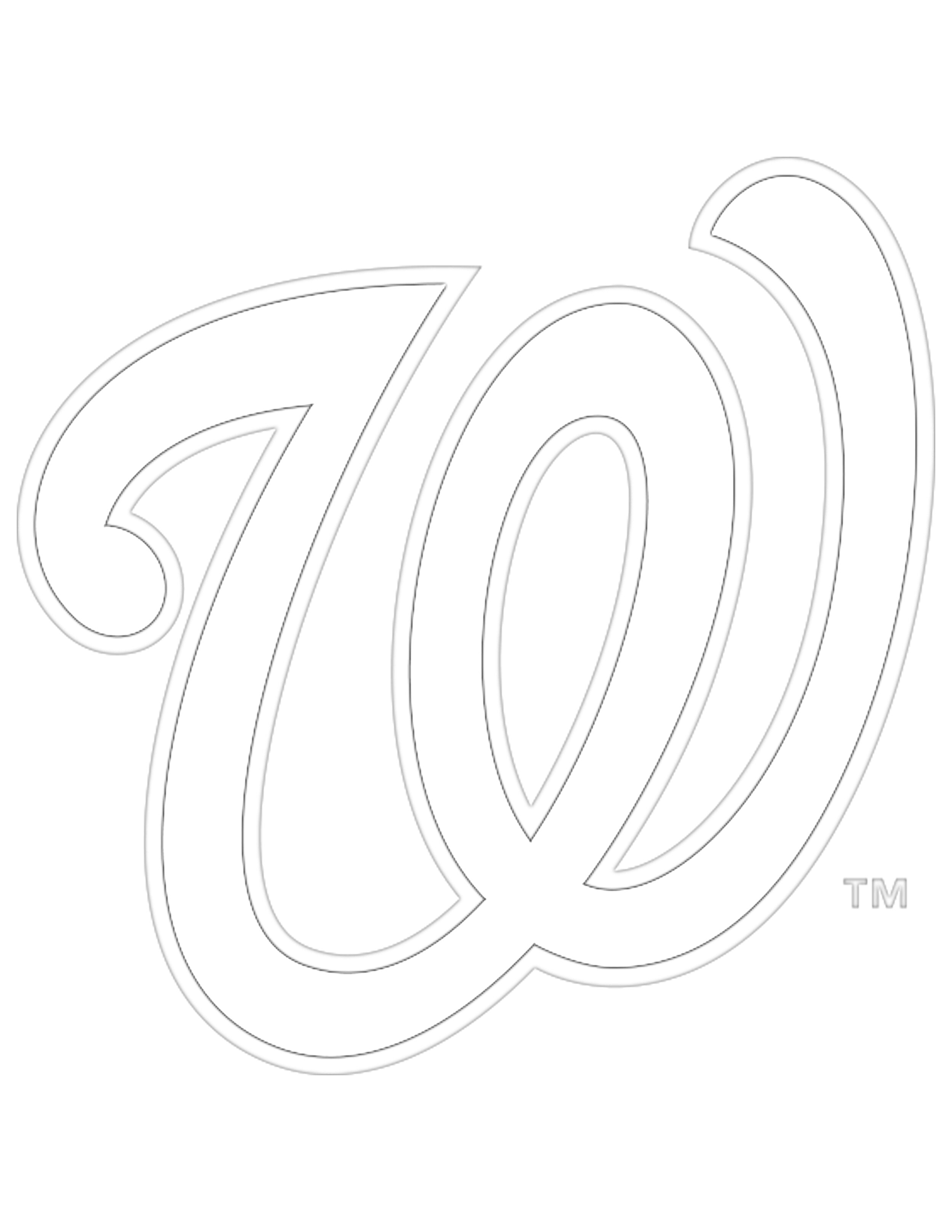 washington nationals logo coloring pages