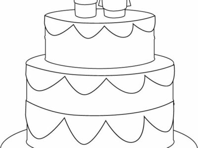 wedding cake coloring pages