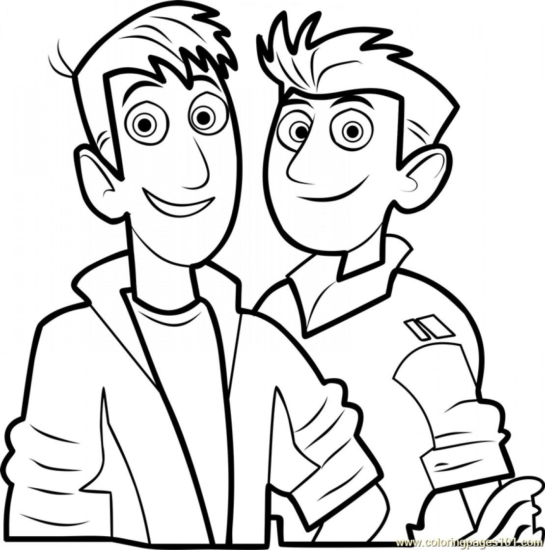 wild kratts coloring pages