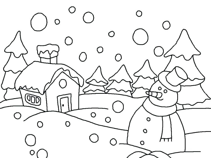 winter coloring pages for preschool