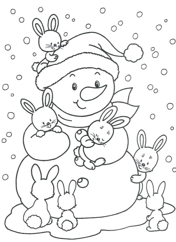 winter coloring pages for toddlers