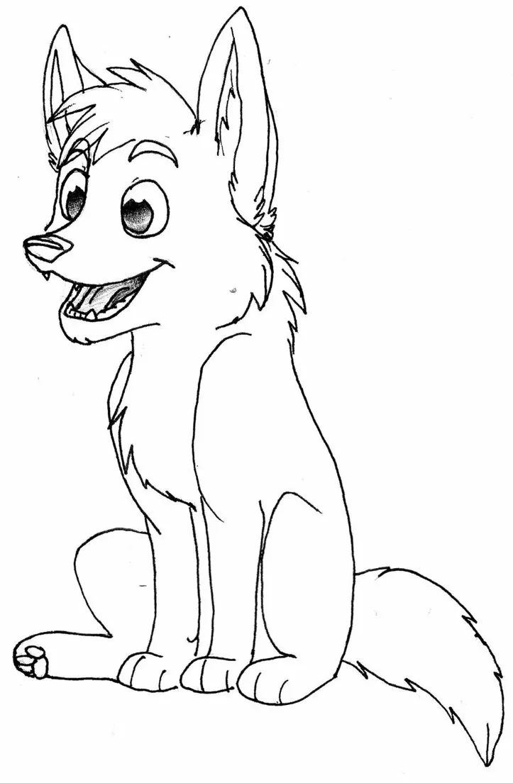 baby wolf coloring pages