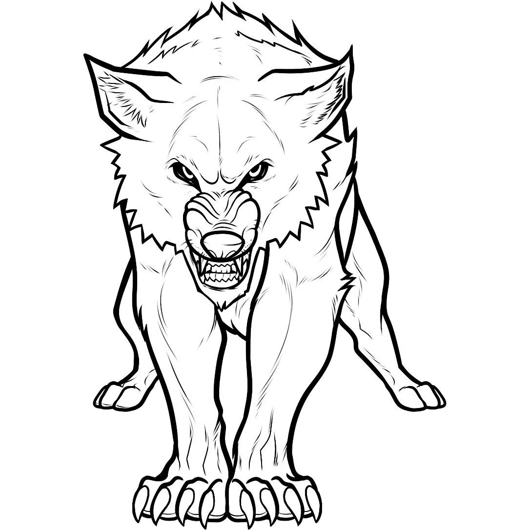 free printable wolf coloring pages