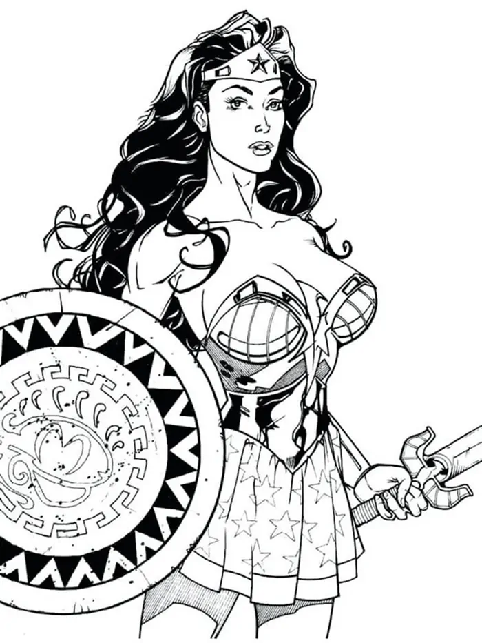 female superhero coloring pages