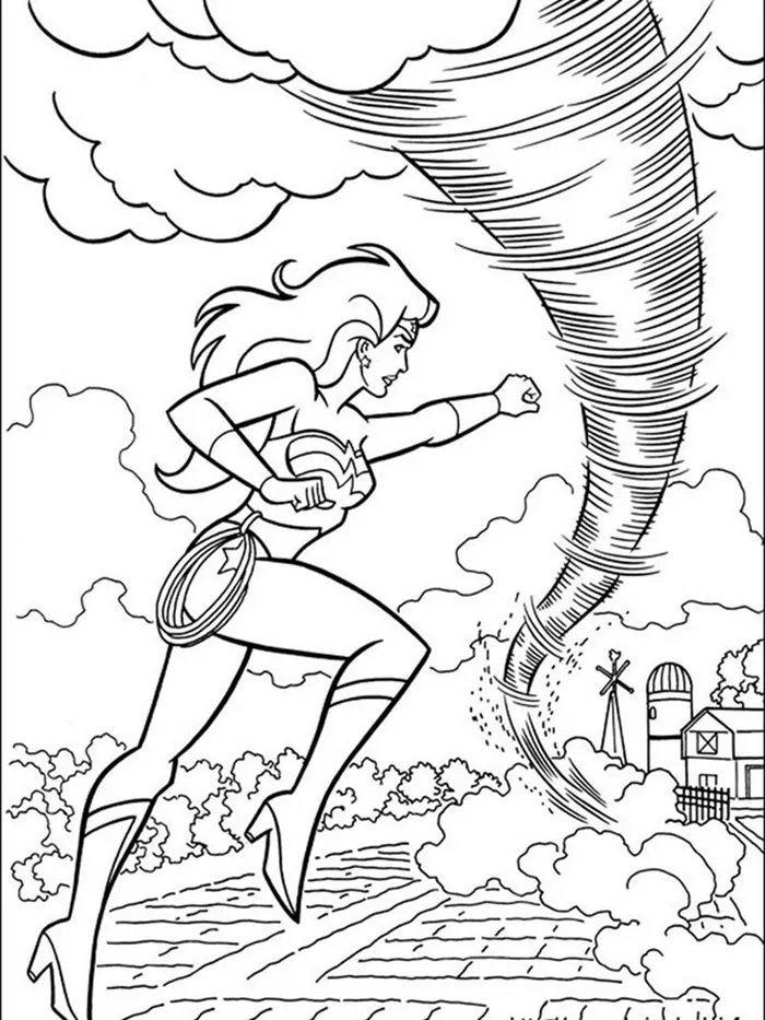 free wonder woman coloring sheet