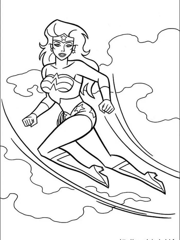 wonder woman coloring sheet