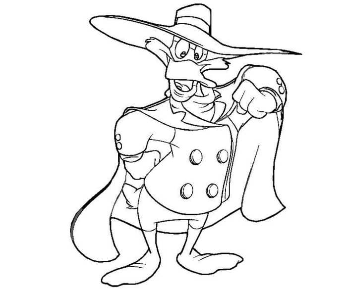 Darkwing Duck From Ducktales Coloring Page Darkwing Duck From Ducktales Coloring Page
