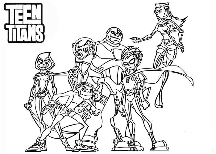 Free Printable Teen Titans Coloring Pages Free Printable Teen Titans Coloring Pages